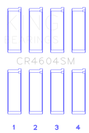 Ford Focus Connecting Rod Bearing Set - King Engine Bearings - Size + 0.5 - `03-`11 Ford Focus Connecting Rod Bearing Set - King Engine Bearings - Size + 0.5 - `03-`11
